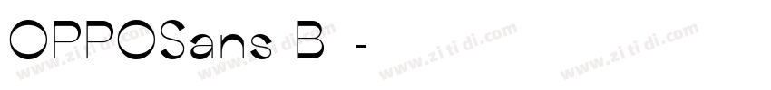 OPPOSans B粗体字体转换